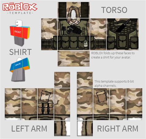 Military Shirt Template Roblox