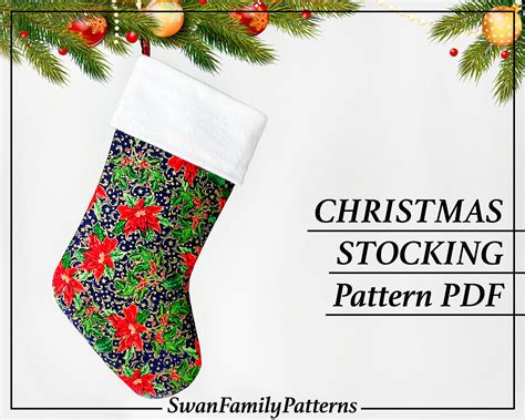 Christmas Stocking Sewing Pattern Pdf Holiday Stocking Pdf Etsy