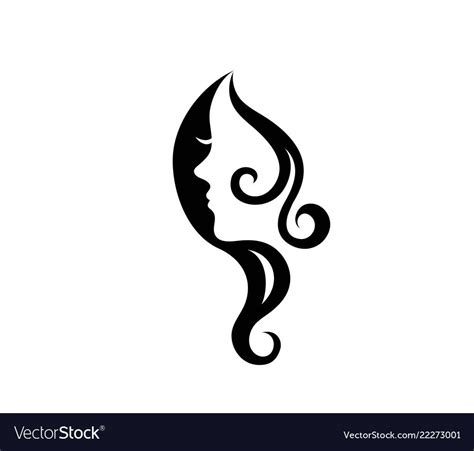 Woman Face Silhouette Logo Royalty Free Vector Image Affiliate