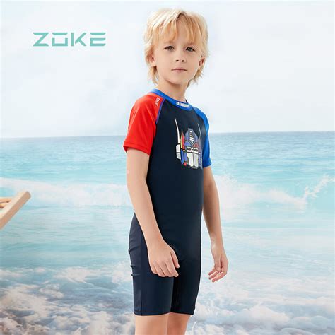 Zoke X Transformers Boys One Piece Swimwear Upf50 Swimsuit 120603526