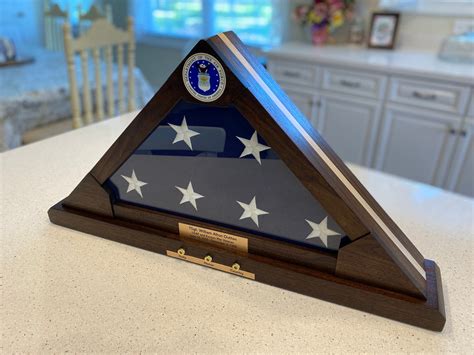Flag Display Case With Embedded Shell Casings Maple Inlay Etsy