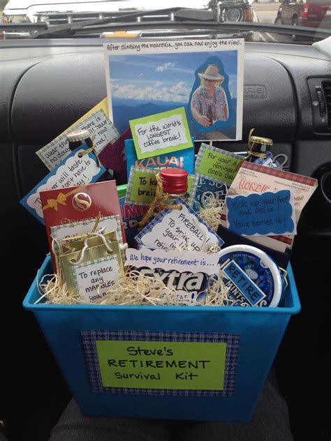 Shop findgift for an immense selection of retirement gift ideas for the couple including gourmet gift baskets, wine. Retirement Survival Kit | Retirement party gifts ...
