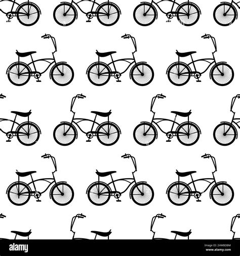 Seamless Retro Bicycles Stock Vector Image And Art Alamy