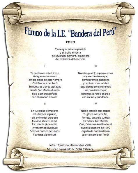 Himno Ie Bandera Del Perú