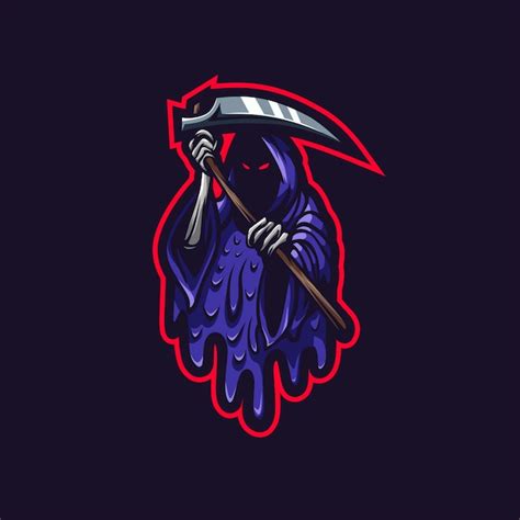 Premium Vector Reaper Esport Logo Grime Style