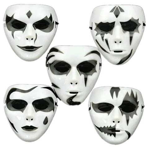 Christmas Hip Hop Dance White Horror Mask Halloween House Party Dance Pvc Masks For Dancer Or