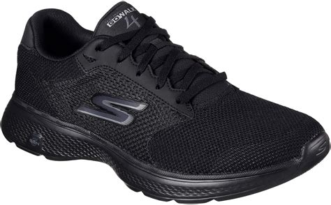 Skechers Go Walk 4 Lace Black 54150 Bbk Trainers Humphries Shoes