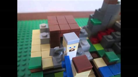 Lego Minecraft Steve Vs The Herobrine Youtube