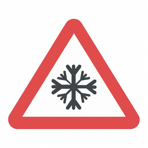 Icy Road Road Conditions Road Safety Symbol Snow Covered Road