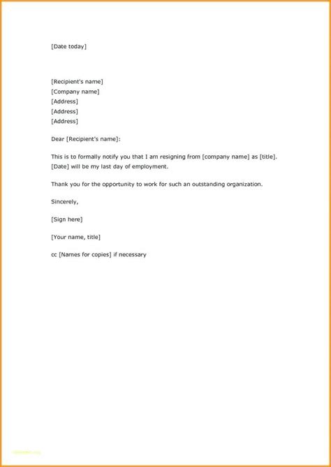 It should state that you are resigning, that you are giving your two weeks notice and thanking your employer for the opportunity to work a law passed in 1792 required any president resigning to send a letter of resignation to the current secretary of state. Simple Letter of Resignation Samples - Wikitopx