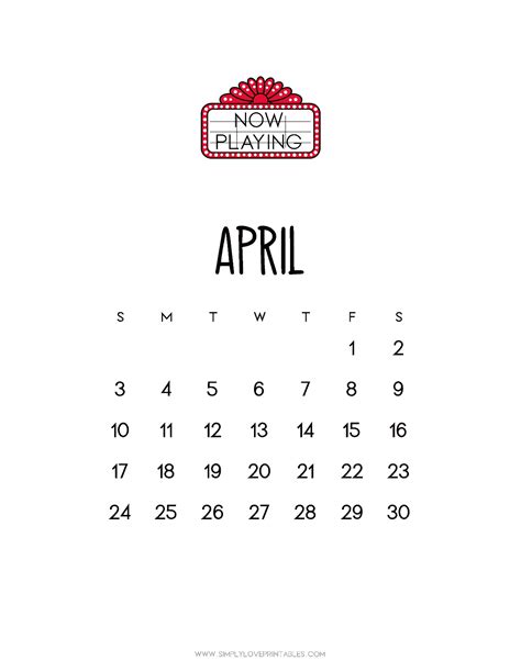 April 2022 Calendars 40 Free Printables Simply Love Printables