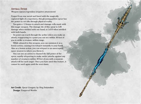 Astral Spire A Legendary Star Forged Spear Made With Monks In Mind