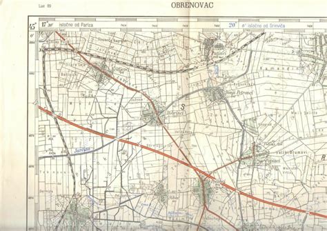 1951 Original Military Topographic Map Obrenovac Plan Belgrade Serbia