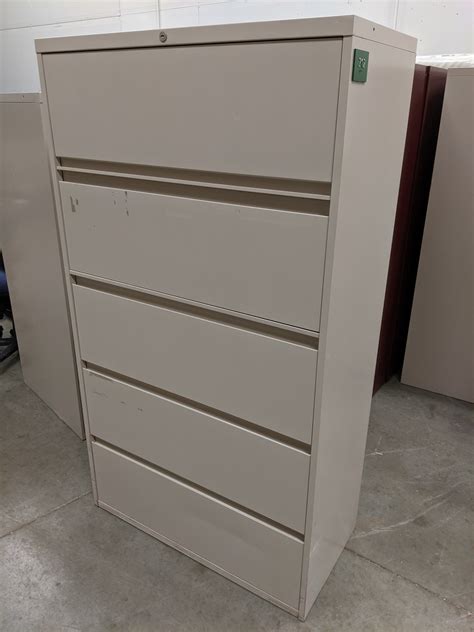 How you take out the drawers may depend on who made your file. Steelcase 5 Drawer Tan Lateral File Cabinet - 36 Inch Wide