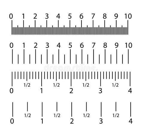 Rulers Inch And Metric Scale For A Ruler In Inches And Centimeters And