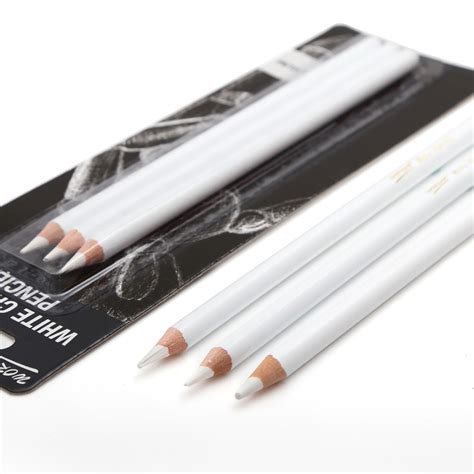 Professional 3pcs White Sketch Charcoal Pencils Standard