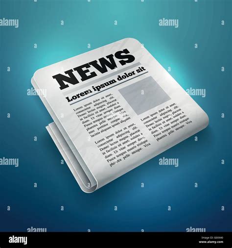 Vector Illustration Of Newspaper Icon Elements Are Layered Separately