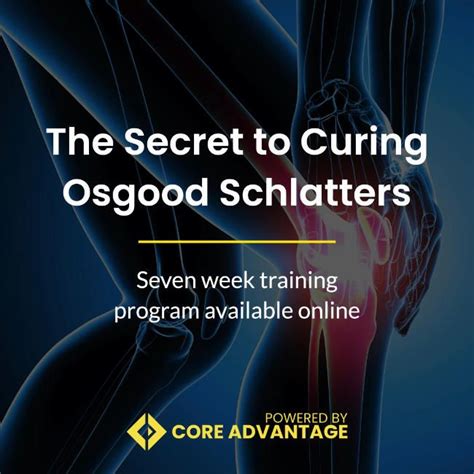 The Secret To Curing Osgood Schlatter Disease Skill Training Training