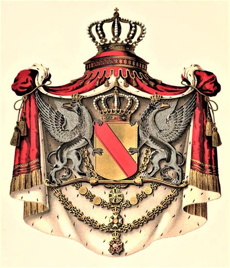 Coat Of Arms Of The Grand Duchy Of Baden 0 Drawing By Franz Zell