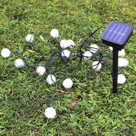 48m 20 Led Ball Rgb White Warm White Solar String Lights For Garden