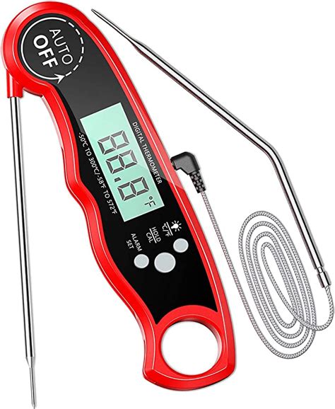 Meat Thermometer Instant Read Teumi Bbq Thermometer With Dual Probe