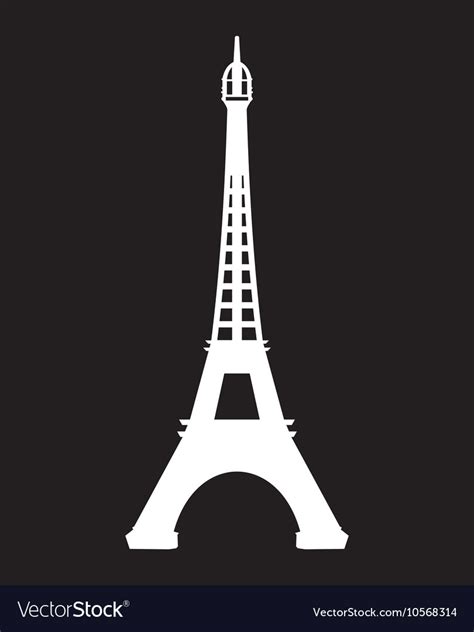 Paris Eiffel Tower Icon Royalty Free Vector Image