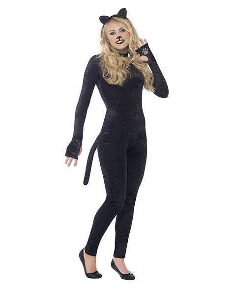 black cat costume sexy jumpsuit for kitties horror