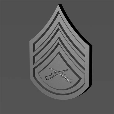 Marine Corps Staff Sergeant E6 Rank Insignia 3d Stl File For Etsy In