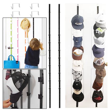 12pcs Baseball Cap Hat Holder Rack Storage Organizer Over The Door