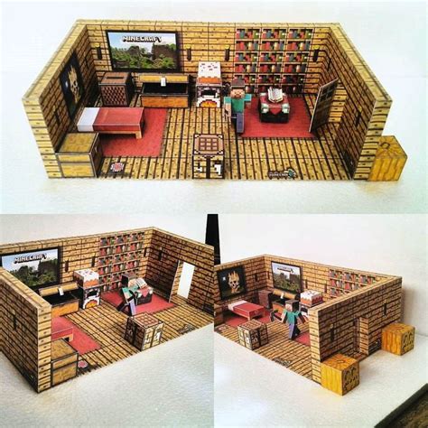 28 Minecraft Papercraft Diorama Albanyyassin