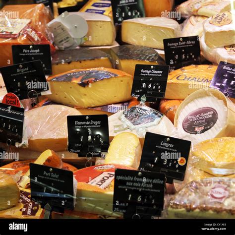 Calais France Cite Europe Carrefour Cheese Counter Stock Photo Alamy