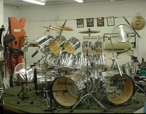 Large Ludwig Drum Kit Looks Like This Person Has One Row Of Double