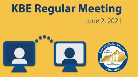 Kentucky Board Of Education Meeting June 2 2021 Kde Media Portal