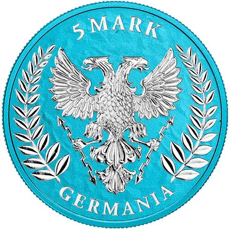 Germania Space Blue 5 Mark 2019 Silver Coin 1 Oz