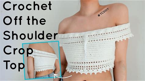 Crochet Off The Shoulder Crop Top Tutorial Diy Youtube