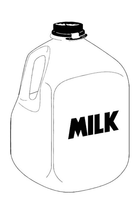 Milk Jug Coloring Page Milk Clipart Illustration Vector Royalty Lal