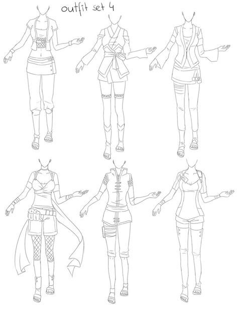 Side view clothes drawing anime / 20 … перевести эту страницу. outfit set 4: ninja by Kohane-chan | Fashion Clothes ...