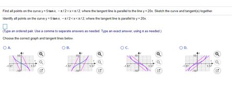Solved Find All Points On The Curve Y Tan X Pie
