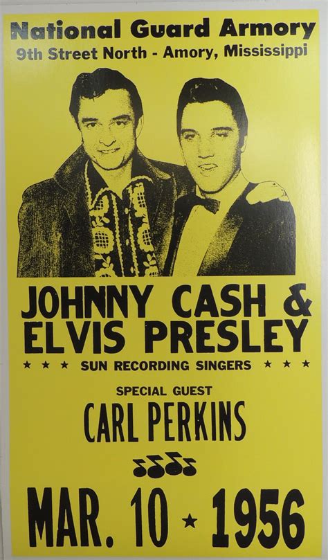 Concert Poster Johnny Cash And Elvis Presley