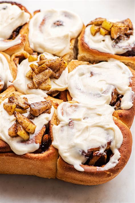 Apple Cinnamon Rolls With Cream Cheese Frosting Baked