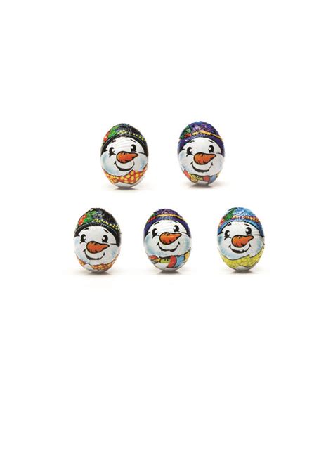 Toy filled christmas stockings 6. CARAMEL FILLED MILK CHOCOLATE SNOWMAN FACES - Madelaine Chocolate
