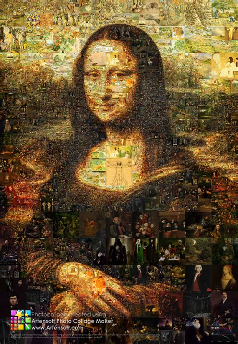 Making a collage is exciting and simple for everyone. Collage "Mona Lisa"