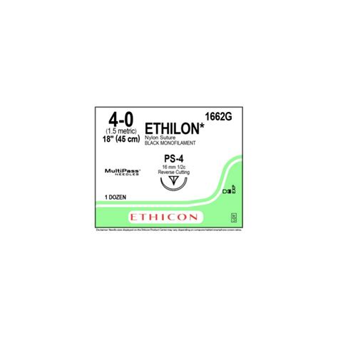 Ethicon Ethilon Nylon Suture 4 0 Ps 4