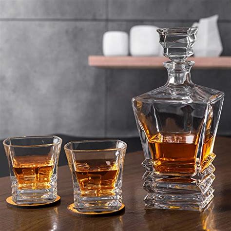 Van daemon twist whiskey glasses. KANARS Crystal Whiskey Decanter And Glass Set | ThatSweetGift