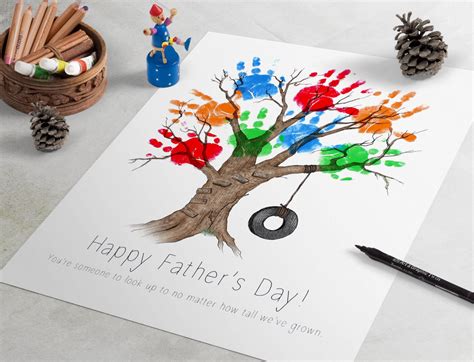 Fathers Day Art Personalized Hand Print Artwork Fun Etsy