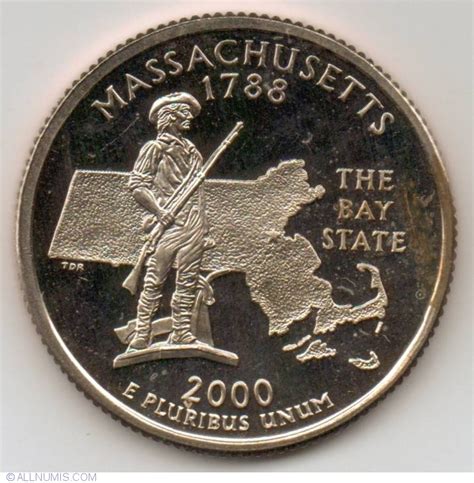 State Quarter 2000 S Massachusetts Quarter 50 State Series 1999