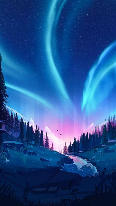 Beautiful Nature Aurora Sky Art Iphone Wallpaper Fotografi Alam