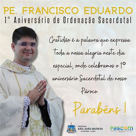 Filho De Marco Padre Francisco Eduardo Celebra Seu 1° Aniversário