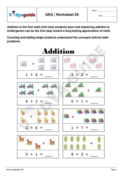 Download UKG PDF Worksheets - Set 06 | Kindergarten ...