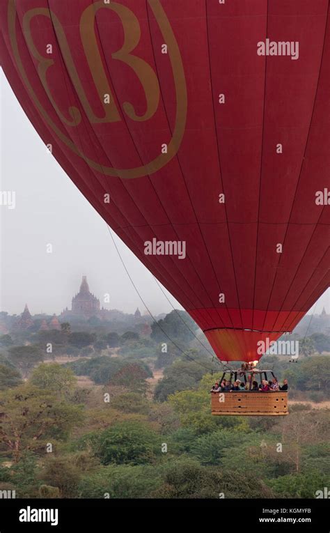 Balloons Over Bagan Myanmar Burma Stock Photo Alamy